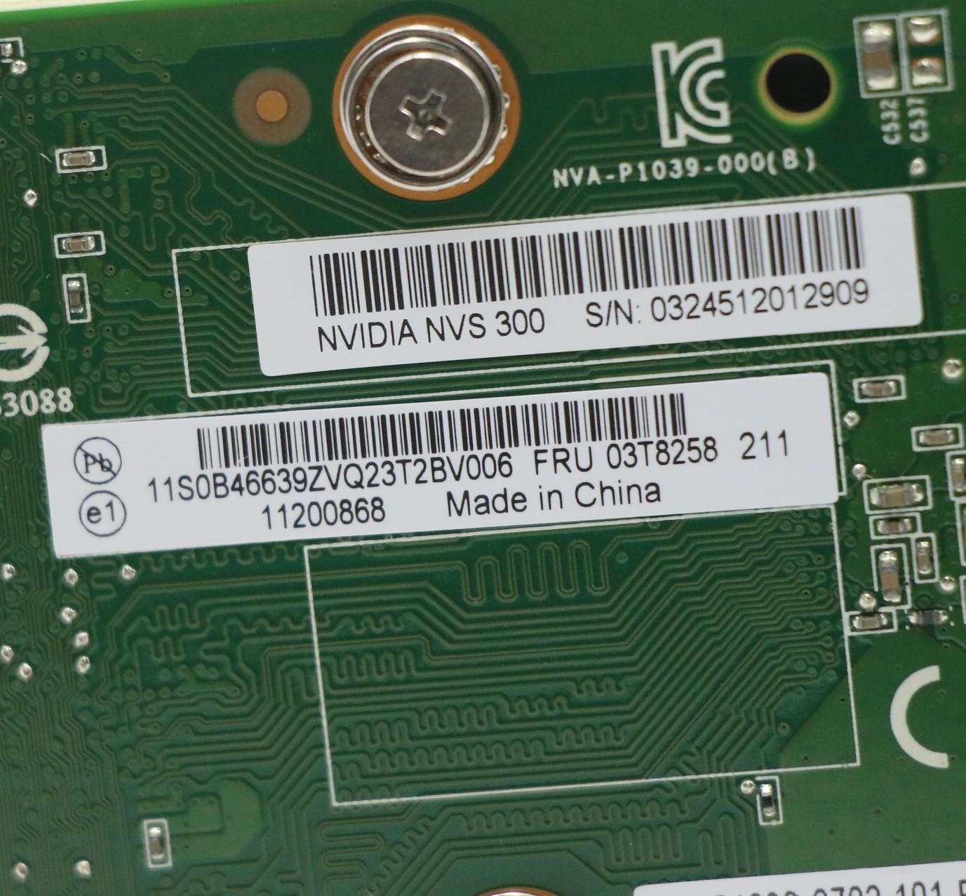 Lenovo NVIDIA NVS300 PCI-ex1512 03T8258