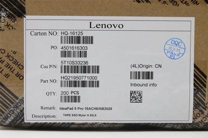 Lenovo 5T10S33236 TAPE SSD Mylar H 82L5