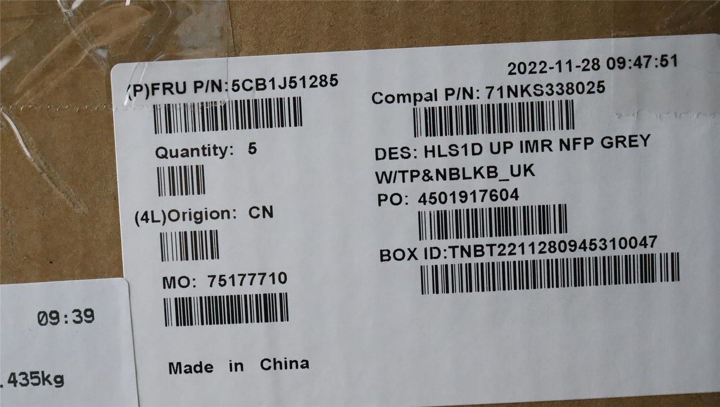 Lenovo IdeaPad 1 15AMN7 Keyboard Palmrest Top Cover UK Silver 5CB1J51285