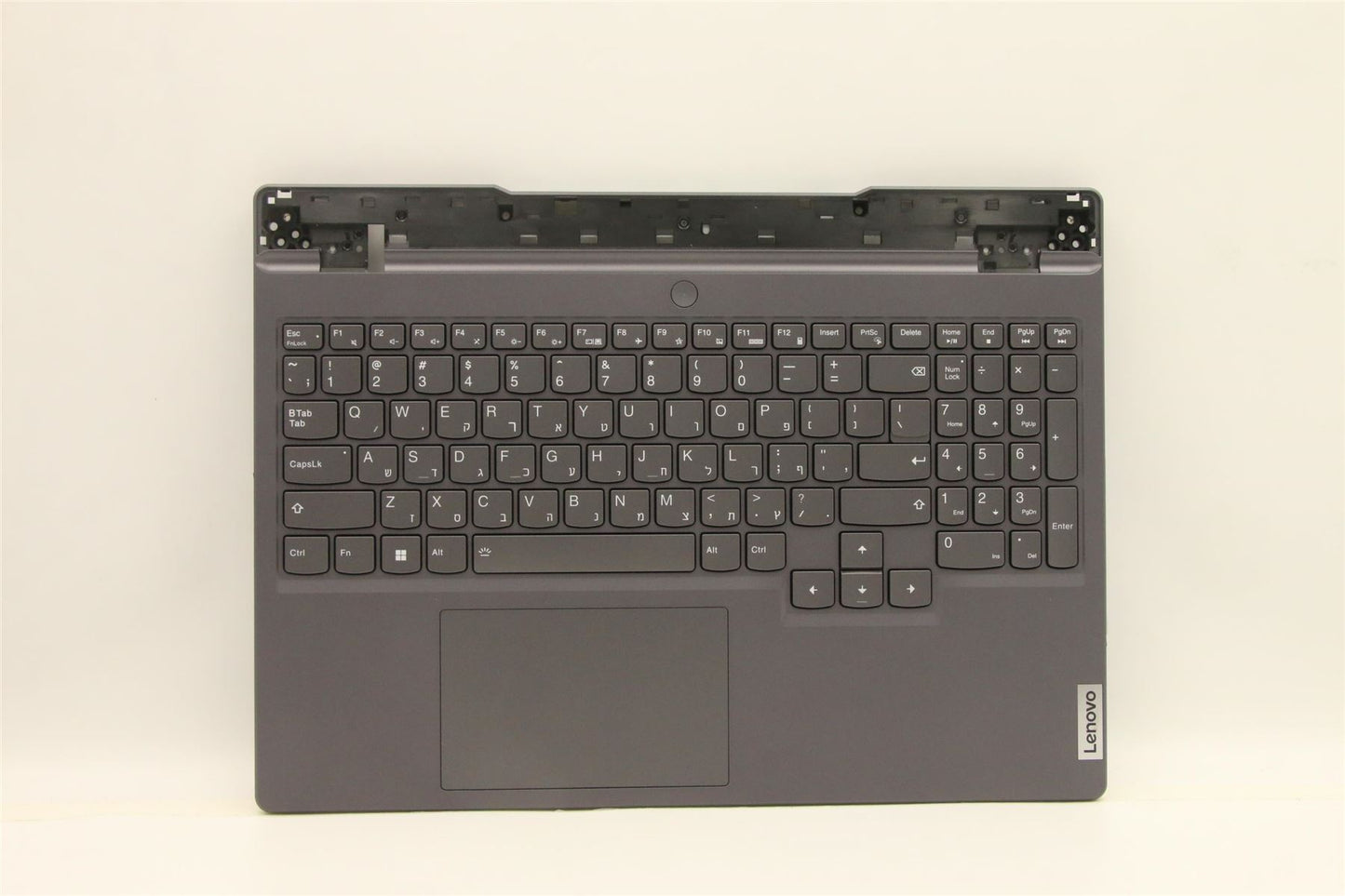 Lenovo 5 15IAH7 Palmrest Cover Touchpad Keyboard Hebrew Storm Grey 5CB1H23679