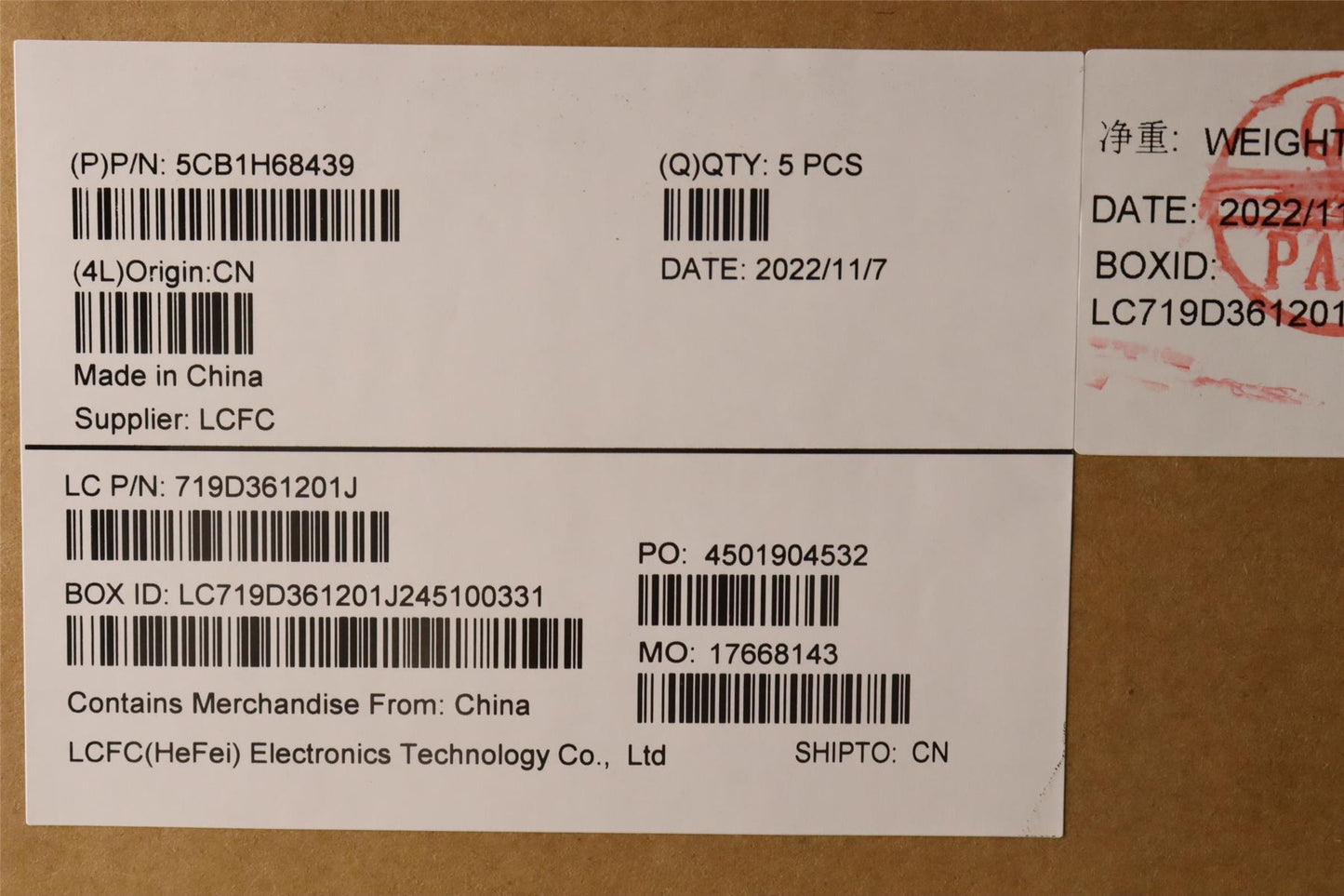 Lenovo Upper Case ASM_ITA L82RD CG WH 5CB1H68439