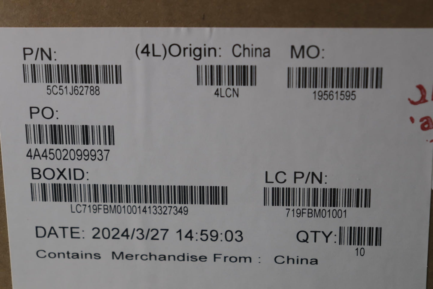 Lenovo CARDPOP FRU PCBA IO/B NSF862 W/FPR VPRO Fingerprint FPR I/O Board 5C51J62788