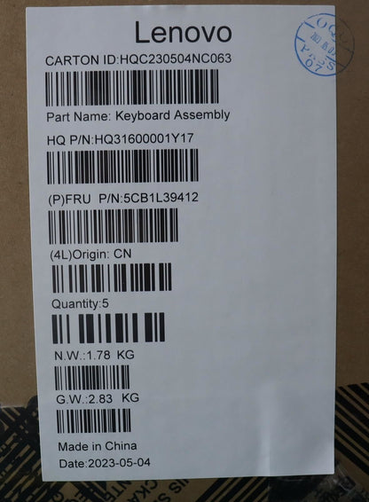 Lenovo Yoga 7 14IRH8 Palmrest Cover Touchpad Keyboard Greek 5CB1L39412