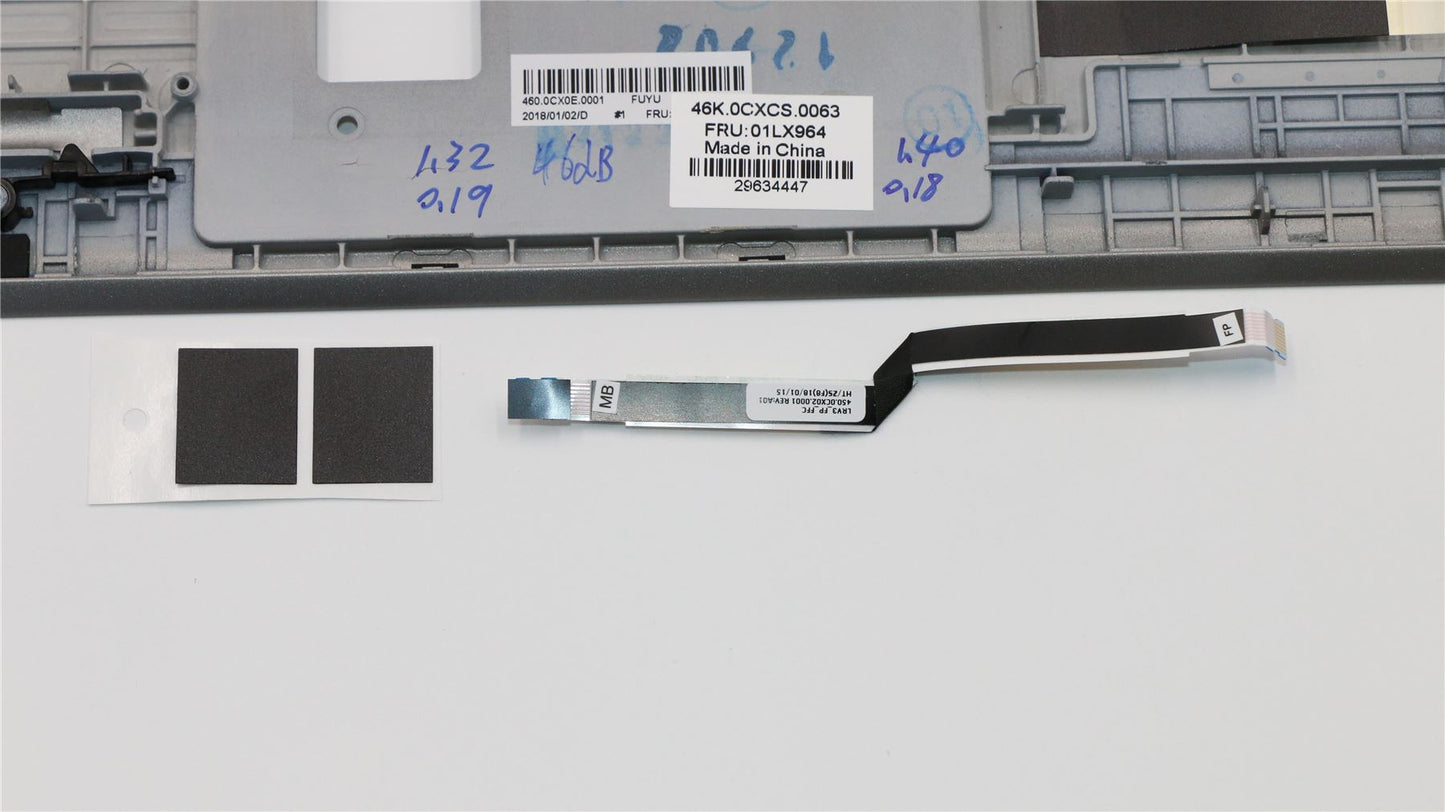 Lenovo Yoga X1 3rd Keyboard Palmrest Top Cover Nordic Silver Backlit 01LX964