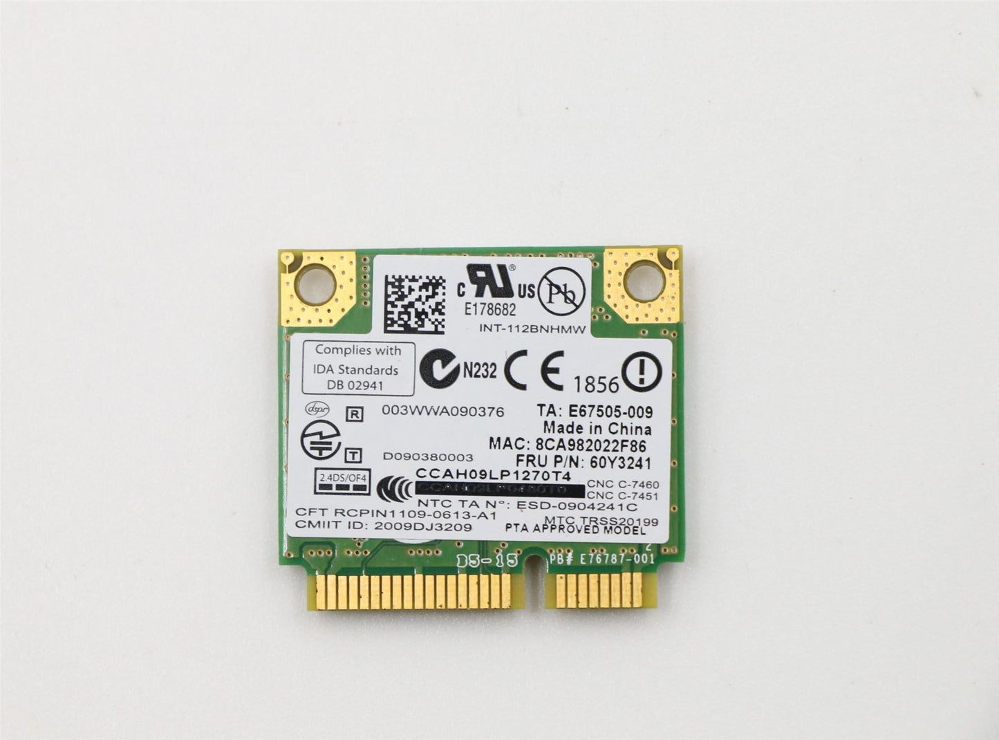 Lenovo FRU Condor Peak 1x2 HMC WIFI (Intel 100 60Y3241