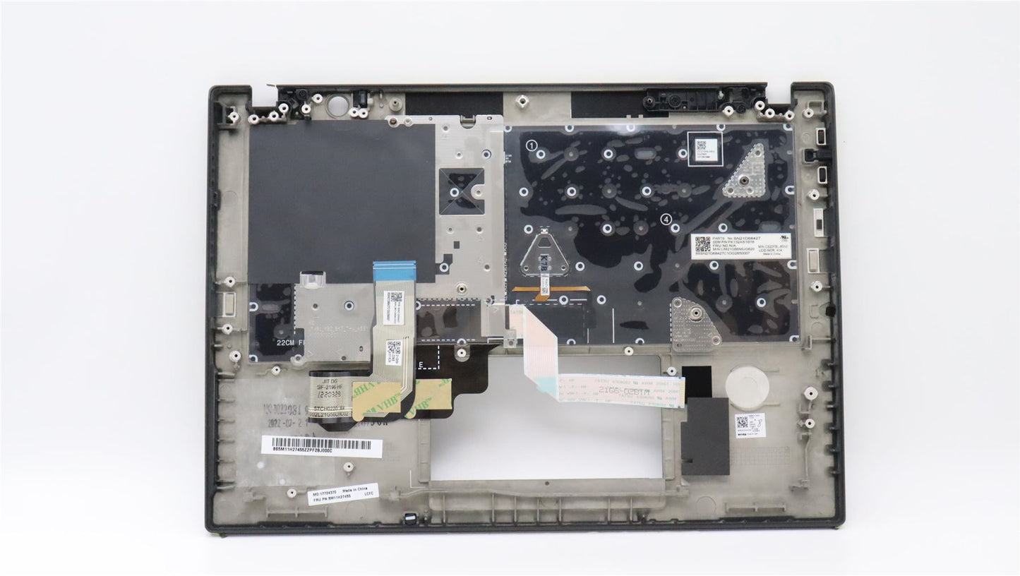 Lenovo ThinkPad T14s Gen 3 Keyboard Palmrest Top Cover Norwegian 5M11H27455