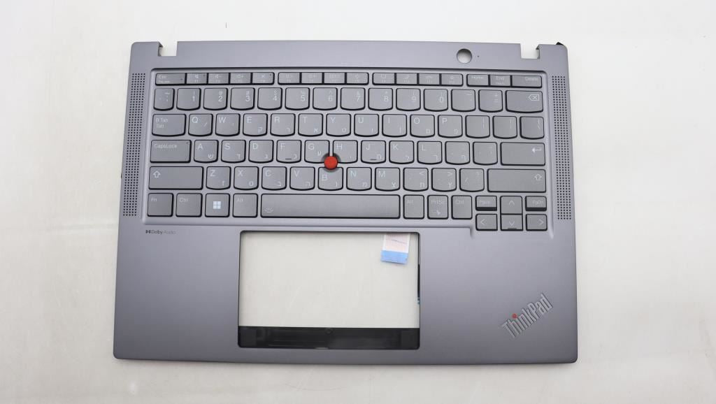Lenovo ThinkPad X13 Gen 4 Keyboard Palmrest Top Cover Hebrew Grey 5M11H94613