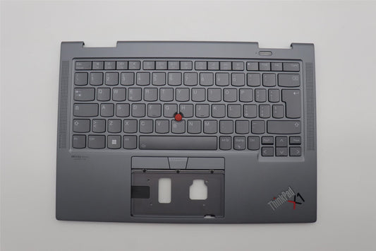Lenovo Yoga X1 6th Keyboard Palmrest Top Cover Italian Grey 5M11C41004