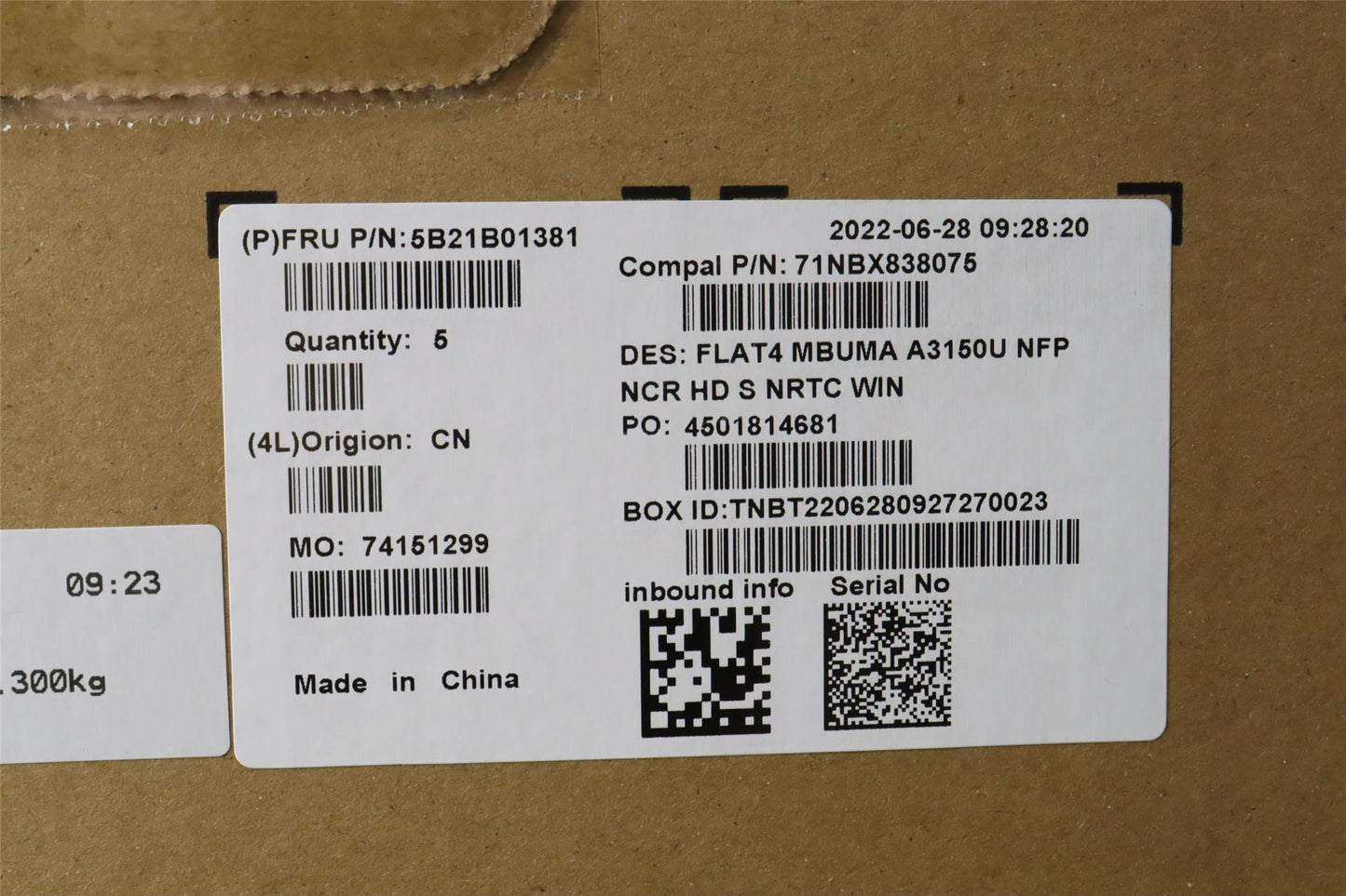 Lenovo MB C82FJ WIN A3150U_UMA_HDS 5B21B01381