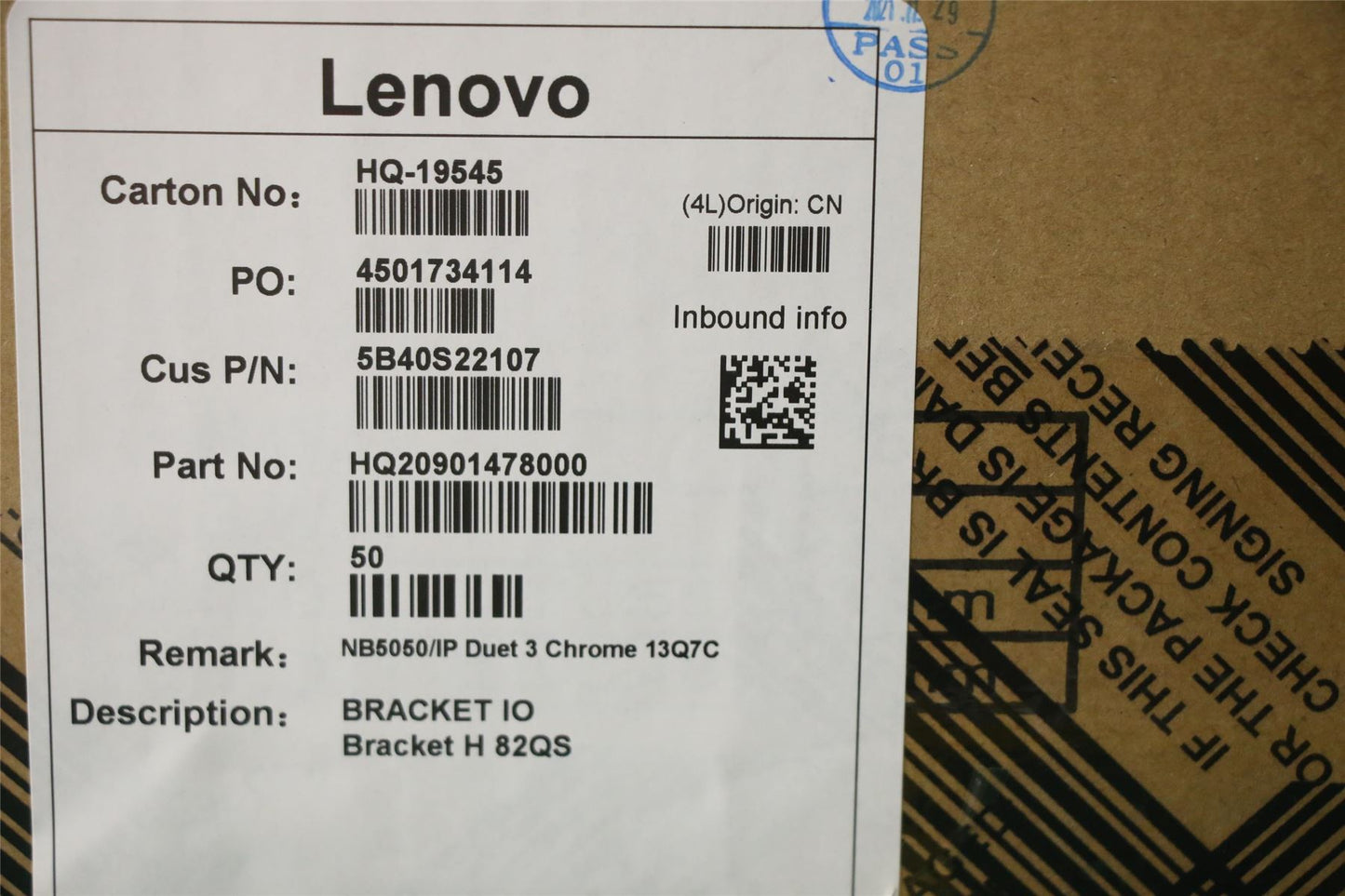 Lenovo IO Bracket H 82QS 5B40S22107