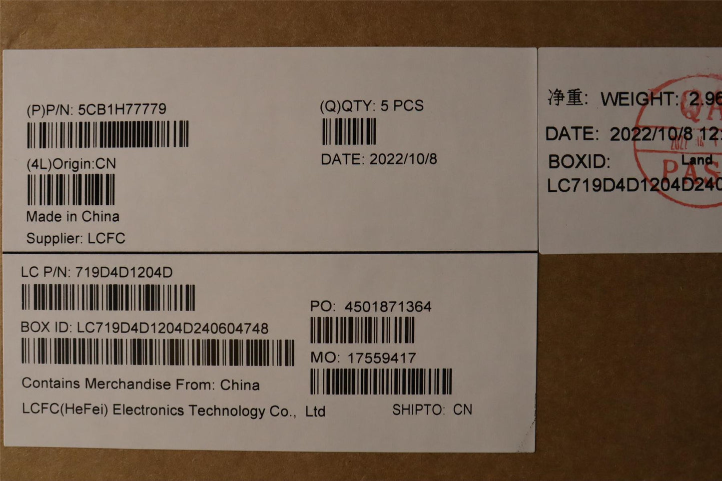 Lenovo Upper Case ASM_ITA L82RM MB_NFP 5CB1H77779