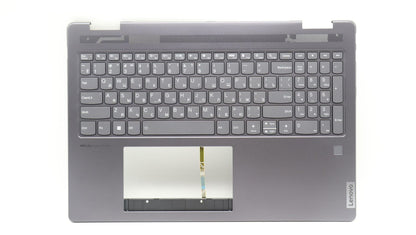 Lenovo Yoga 7 16IRL8 Keyboard Palmrest Top Cover Russian Storm Grey 5CB1L31849