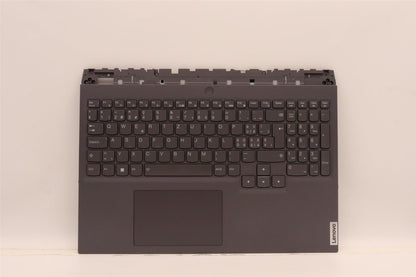 Lenovo 5 16ARH7H Palmrest Cover Touchpad Keyboard Switzerland Backlit 5CB1H71024