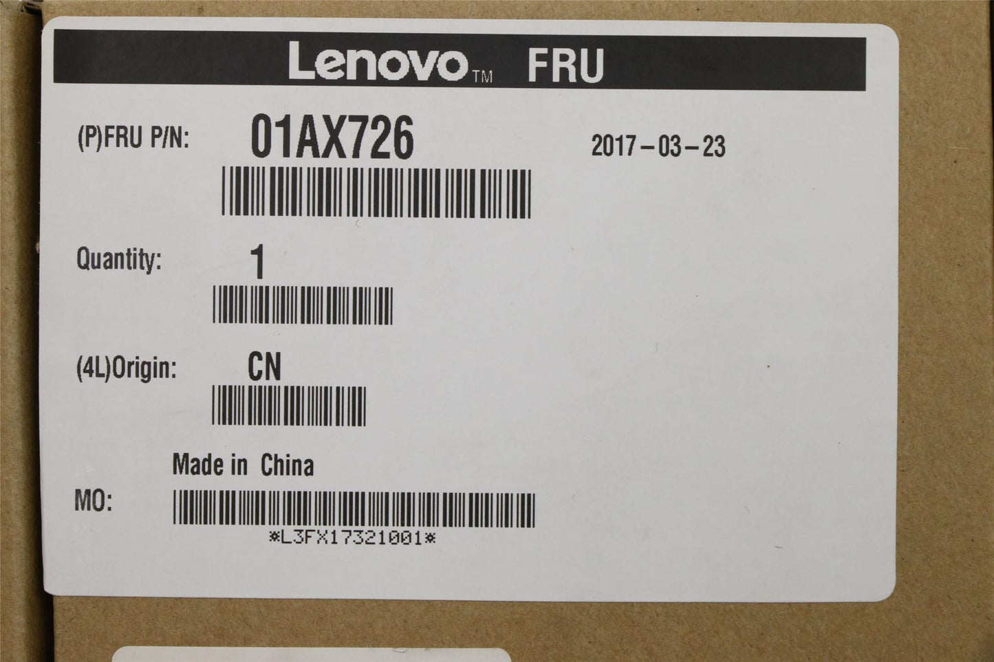 Lenovo WIRELESS Wireless,CMB,LTN,NFA344A FCC 01AX726