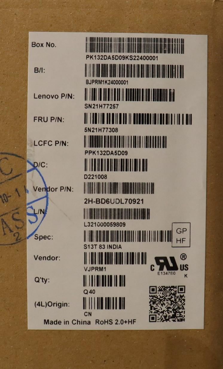 Lenovo English Greek Indian Keyboard 5N21H77308