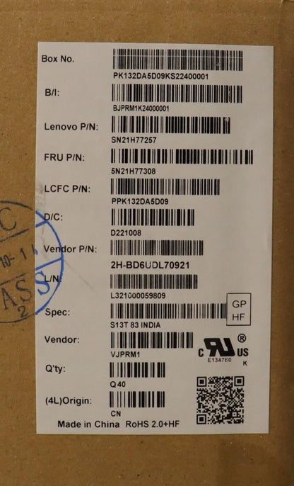 Lenovo English Greek Indian Keyboard 5N21H77308