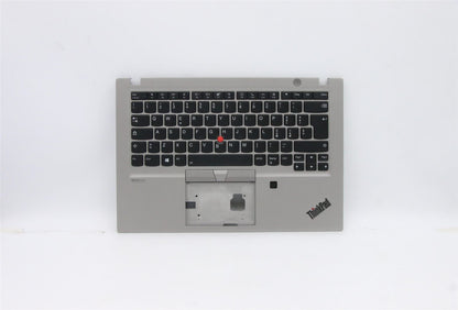Lenovo ThinkPad T14s Keyboard Palmrest Top Cover UK Silver Backlit 5M10Z41595