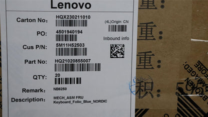 Lenovo MECH_ASM FRU Keyboard_Folio_Blue_NORDIC 5M11H52503