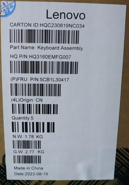 Lenovo IdeaPad 5 14ARP8 Palmrest Cover Touchpad Keyboard Spanish 5CB1L30417