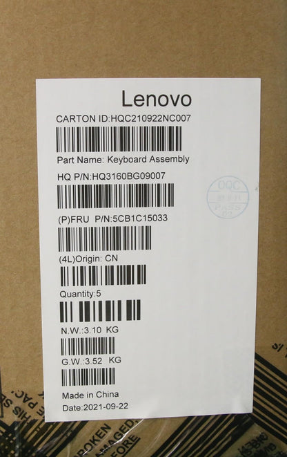 Lenovo Upper Case ASM_RUS H 82CY IG 5CB1C15033