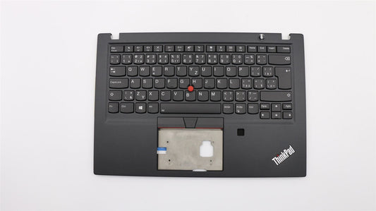 Lenovo ThinkPad T490s Keyboard Palmrest Top Cover Czech Black Backlit 02HM278