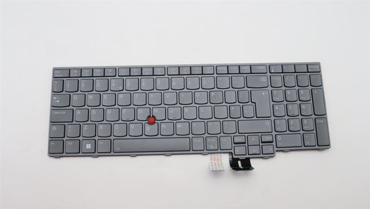 Lenovo ThinkPad P16 2 Keyboard UK Europe Grey Backlit 5N21F39344