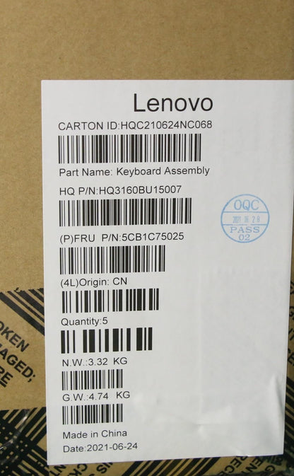 Lenovo Upper Case ASM_TUR H82L5STOUMA 5CB1C75025