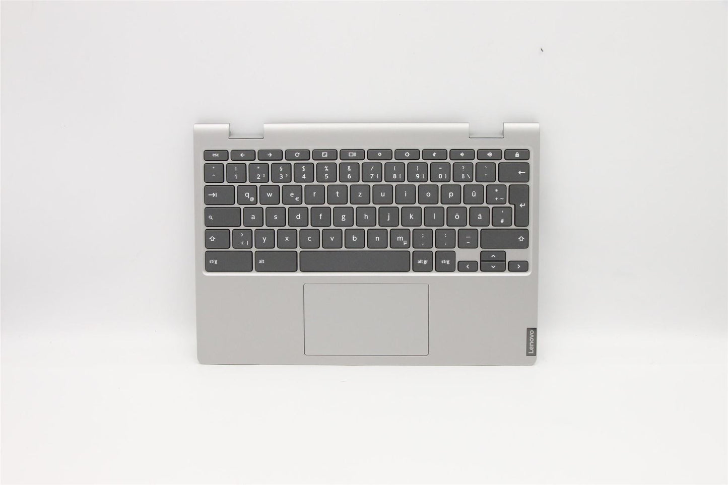 Lenovo Chromebook C340-11 Repose-paume pour clavier Allemand Platine Gris 5CB0U43717