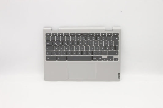 Lenovo Chromebook C340-11 Repose-paume pour clavier Allemand Platine Gris 5CB0U43717