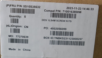Lenovo SCREW Screw Kit C 83DA 5S10S35632