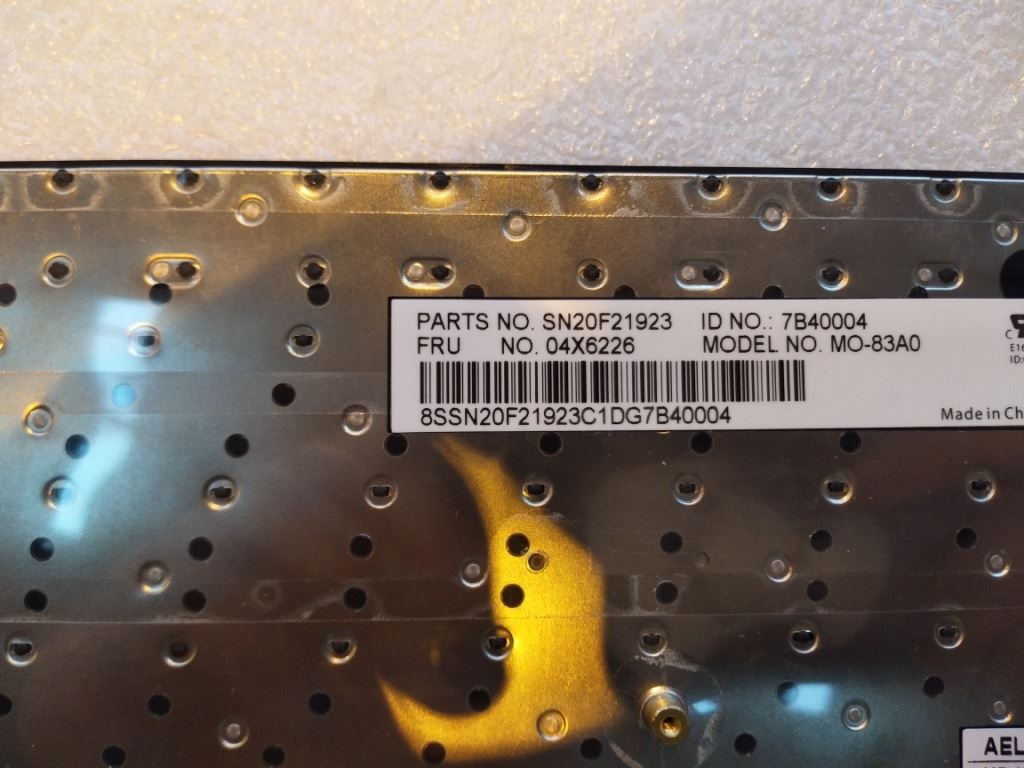 Lenovo MTSR_WIN, ARA, CHY Arabic Keyboard 04X6226