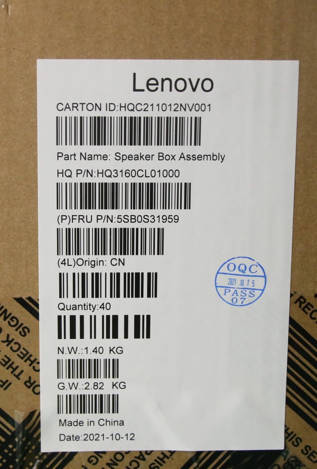 Lenovo IdeaPad 5 13Q7C6 Speaker Speakers 5SB0S31959