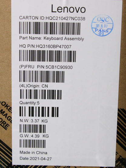 Lenovo Flex 3 11M836 Palmrest Cover Touchpad Keyboard Nordic Grey 5CB1C90930