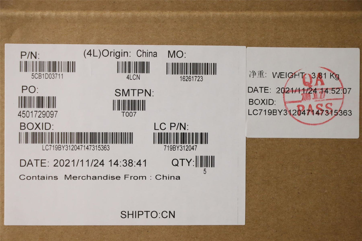 Lenovo IdeaPad 3-15ARE05 3-15IIL05 Keyboard Palmrest Top Cover Grey 5CB1D03711