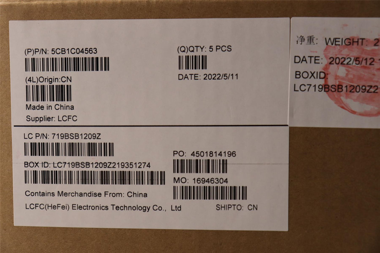 Lenovo Upper Case ASM_SWS L82H7 SD NFPBLD 5CB1C04563