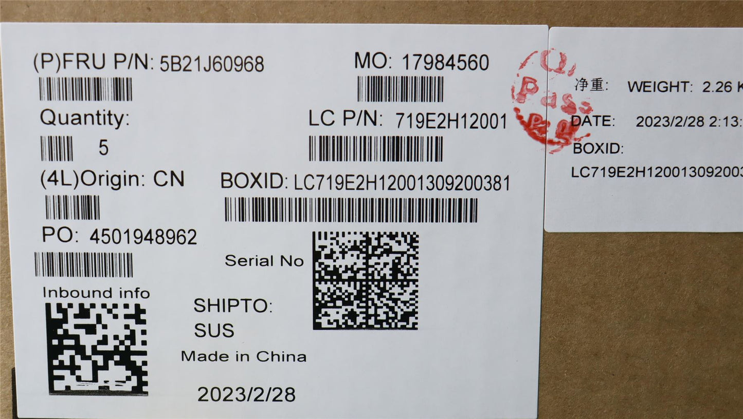 Lenovo 5B21J60968 MBWINI913900HXRTX408012GHM770RM