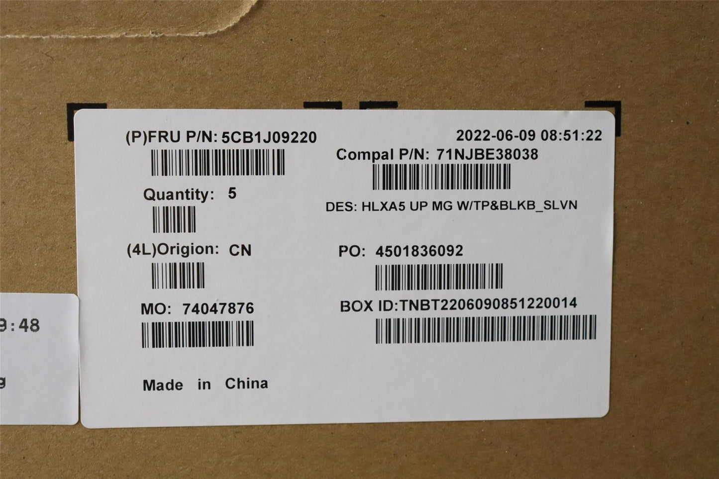Lenovo ThinkBook 15 G4 IAP Palmrest Cover Touchpad Keyboard Slovenian 5CB1J09220