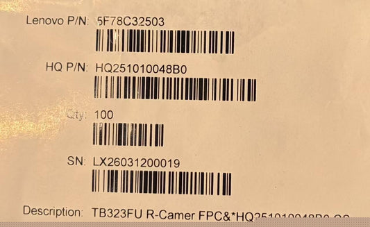 Lenovo TB323FU R-Camer FPC&*HQ251010048B0 CS FPC Board 5F78C32503