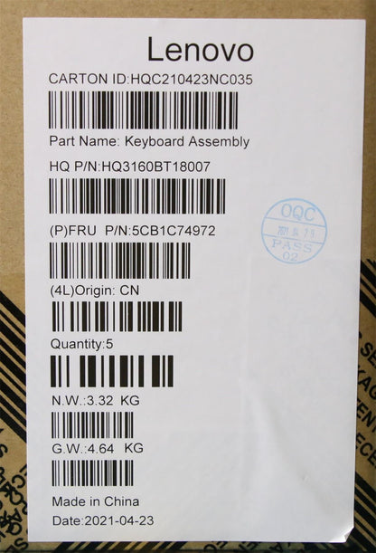 Lenovo IdeaPad 5 16ACH6 5-16ACH6 Palmrest Cover Touchpad Keyboard 5CB1C74972