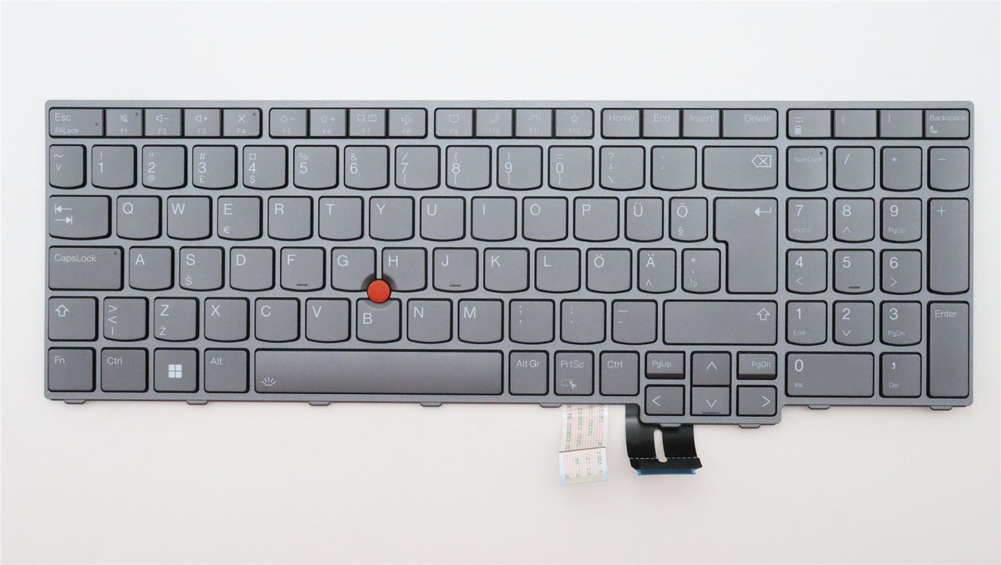 Lenovo ThinkPad P16 Gen 2 P16 Gen 1 Keyboard Estonian Grey Backlit 5N21F39389