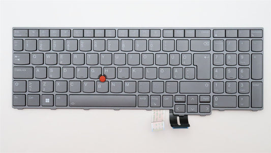 Lenovo ThinkPad P16 Gen 2 P16 Gen 1 Keyboard Estonian Grey Backlit 5N21F39389