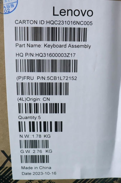 Lenovo IdeaPad 5 14APH8 Palmrest Cover Touchpad Keyboard Spanish 5CB1L72152