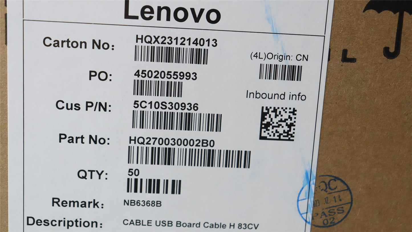 Lenovo USB Board Cable H 83CV 5C10S30936