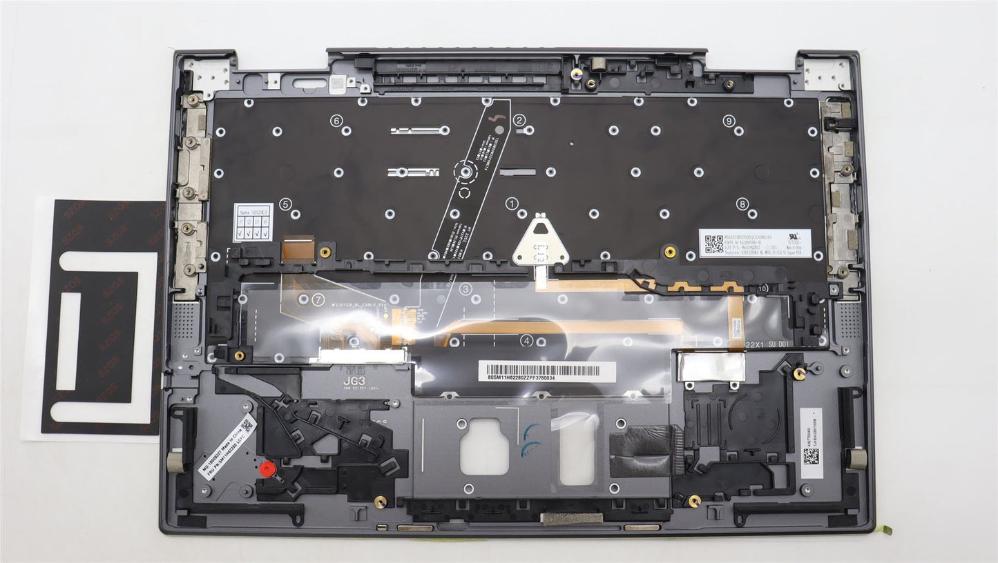Lenovo ThinkPad X1 8th Gen Keyboard Palmrest Top Cover Hungarian Grey 5M11H62278