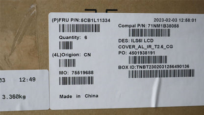 Lenovo LCD Cover W/Ant C82XF T26IR AL CG 5CB1L11334