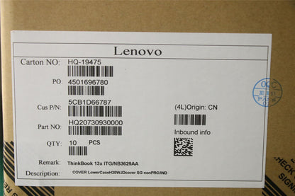 Lenovo LowerCaseH20WJDcover SG nonPRC/IND 5CB1D66787