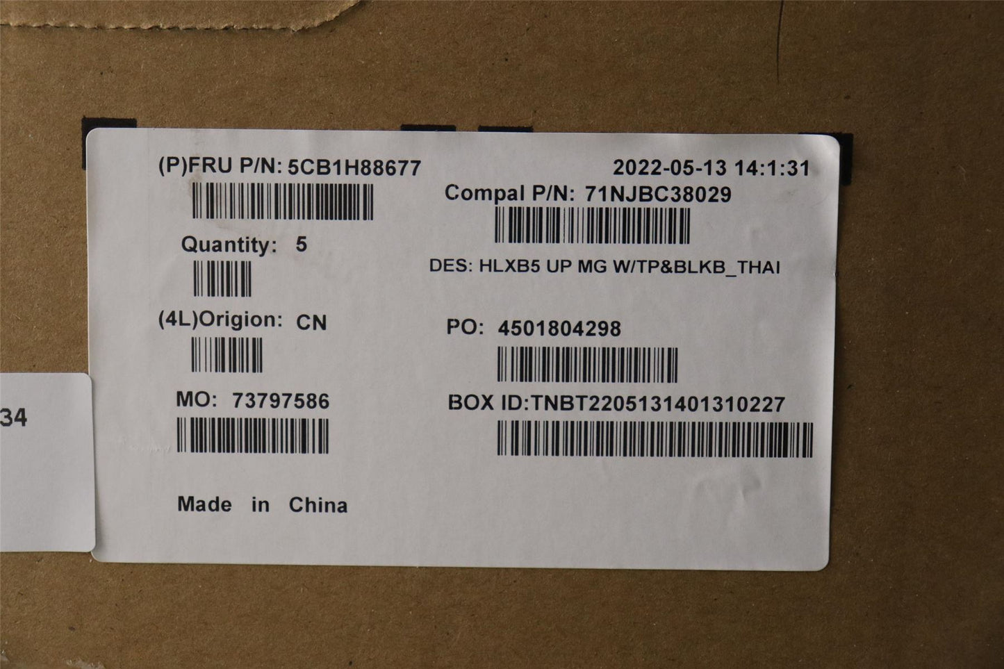 Lenovo Upper Case ASM_THAI C21DL MGBL 5CB1H88677