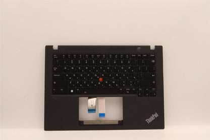 Lenovo ThinkPad T14s Gen 3 Keyboard Palmrest Top Cover Hebrew Black 5M11G27244