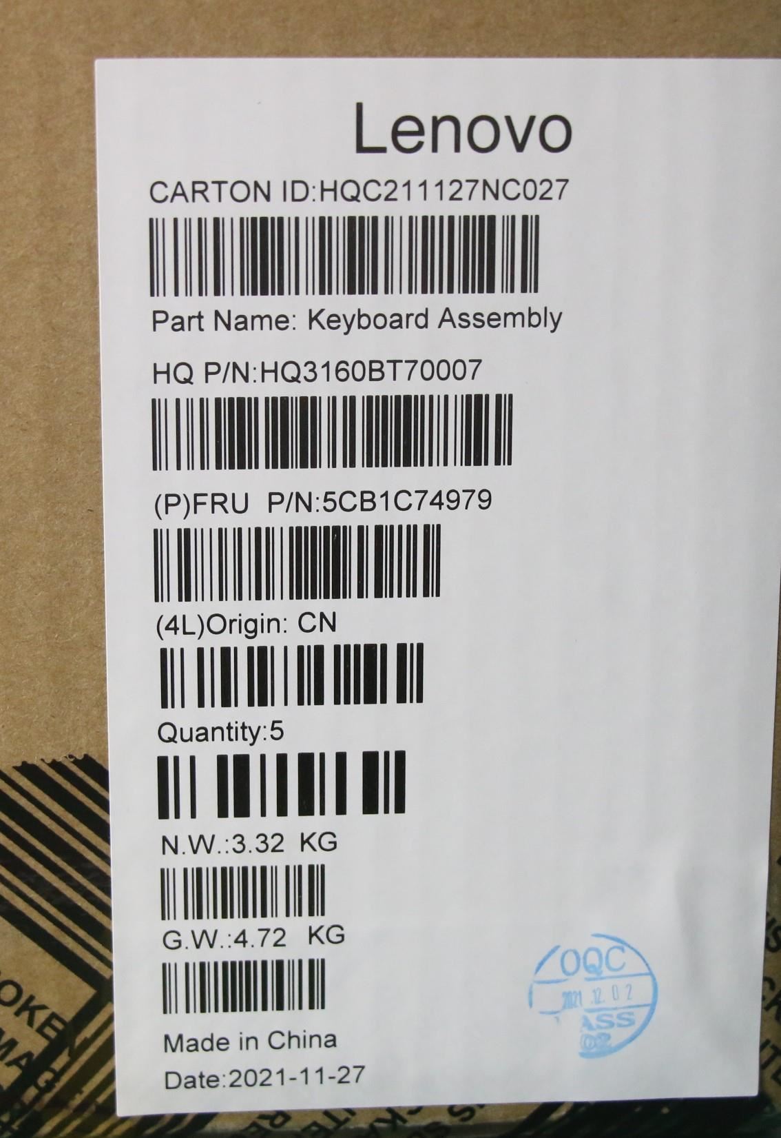 Lenovo IdeaPad 5 16ACH6 Palmrest Cover Touchpad Keyboard Hungarian 5CB1C74979