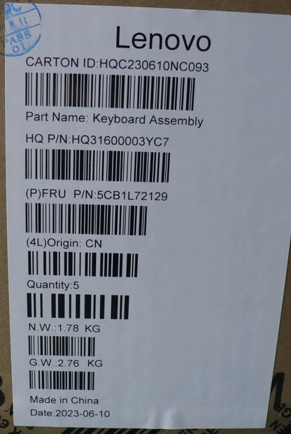 Lenovo IdeaPad 5 14APH8 Palmrest Cover Touchpad Keyboard Belgian 5CB1L72129